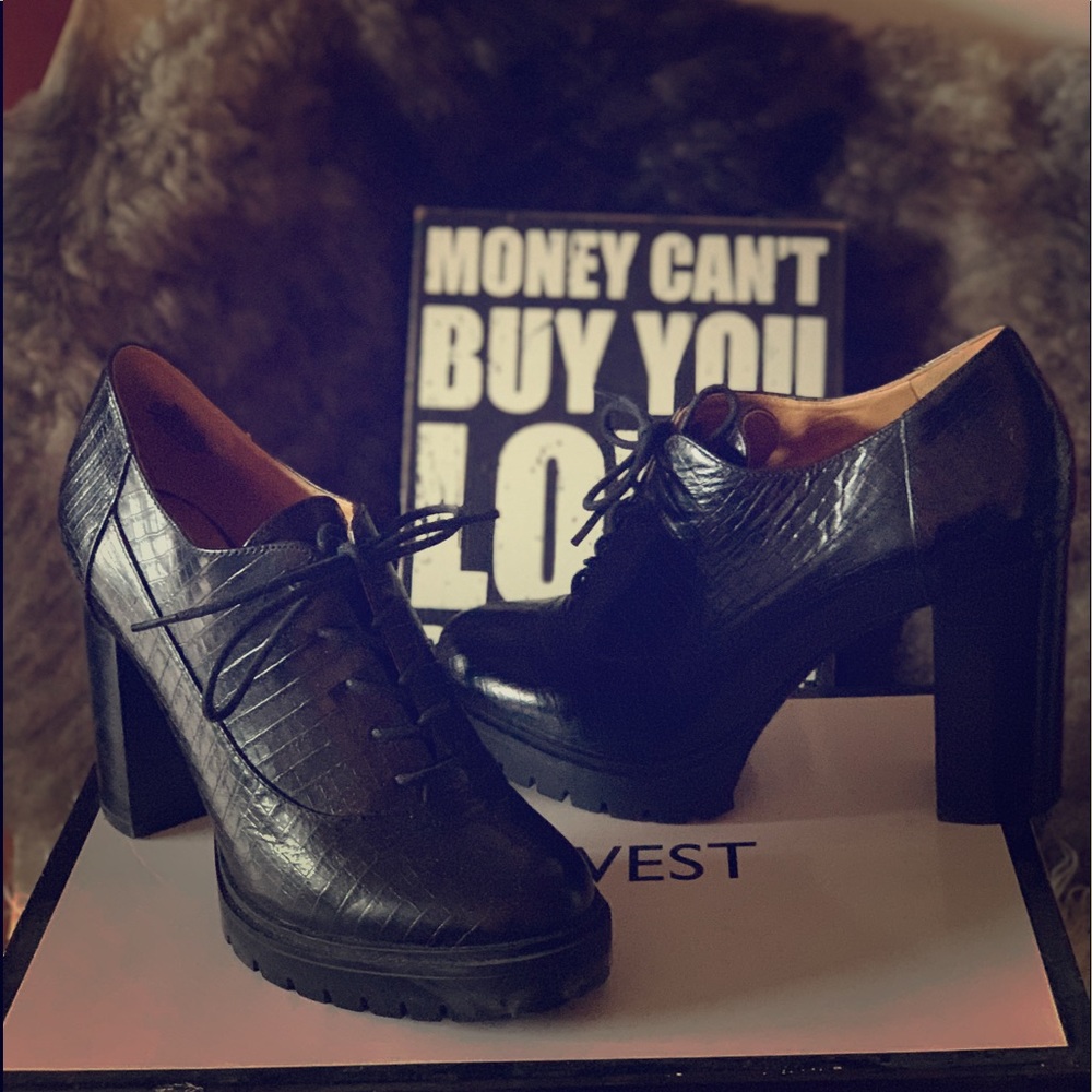 Nine West platform combat shoes